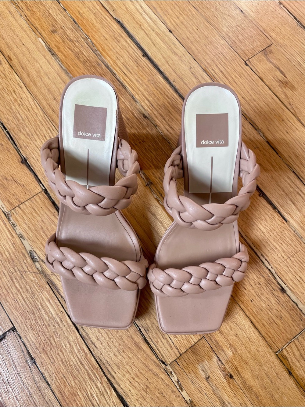 Dolce Vita Braided Double-Strap Slide Heels